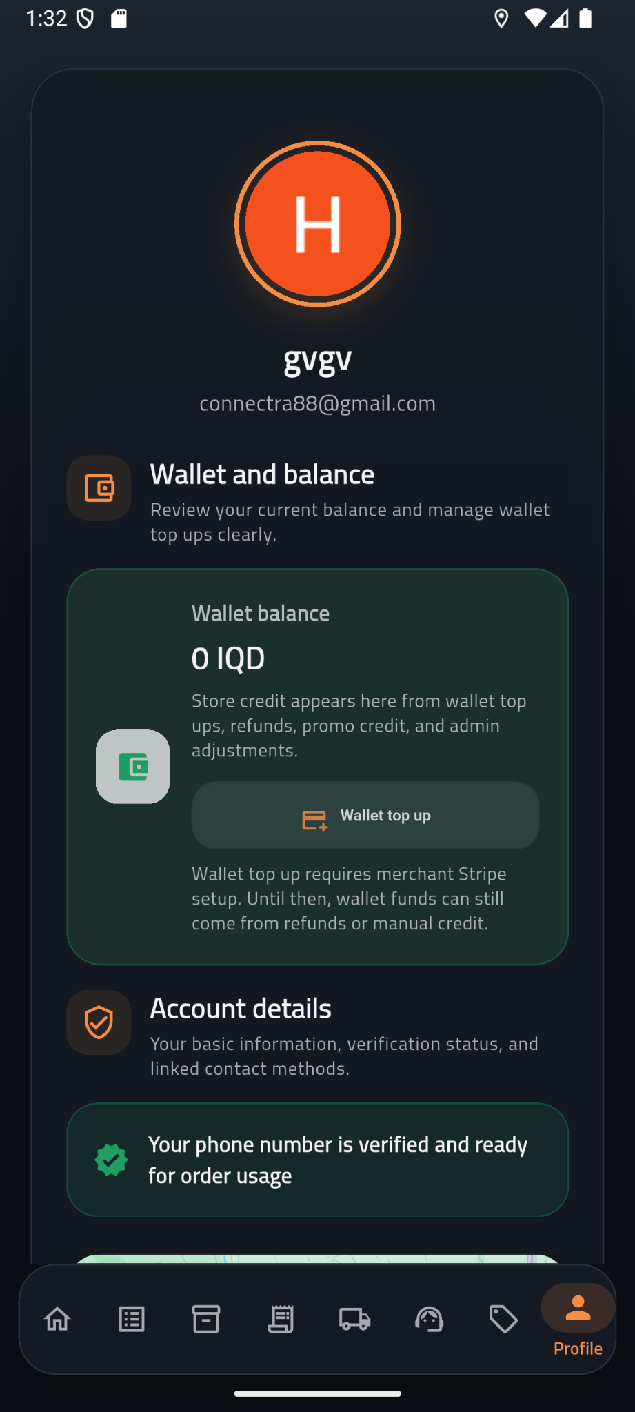 Profile wallet